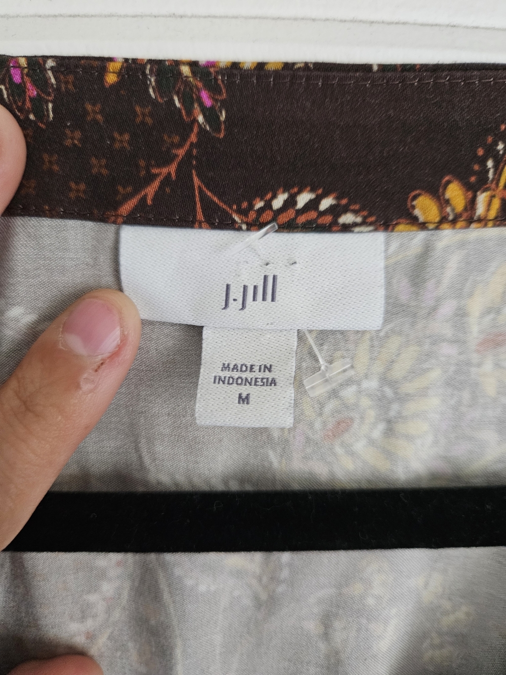 J.Jill Floral Smocked-Waist Dress Size Medium - Picture 3 of 7